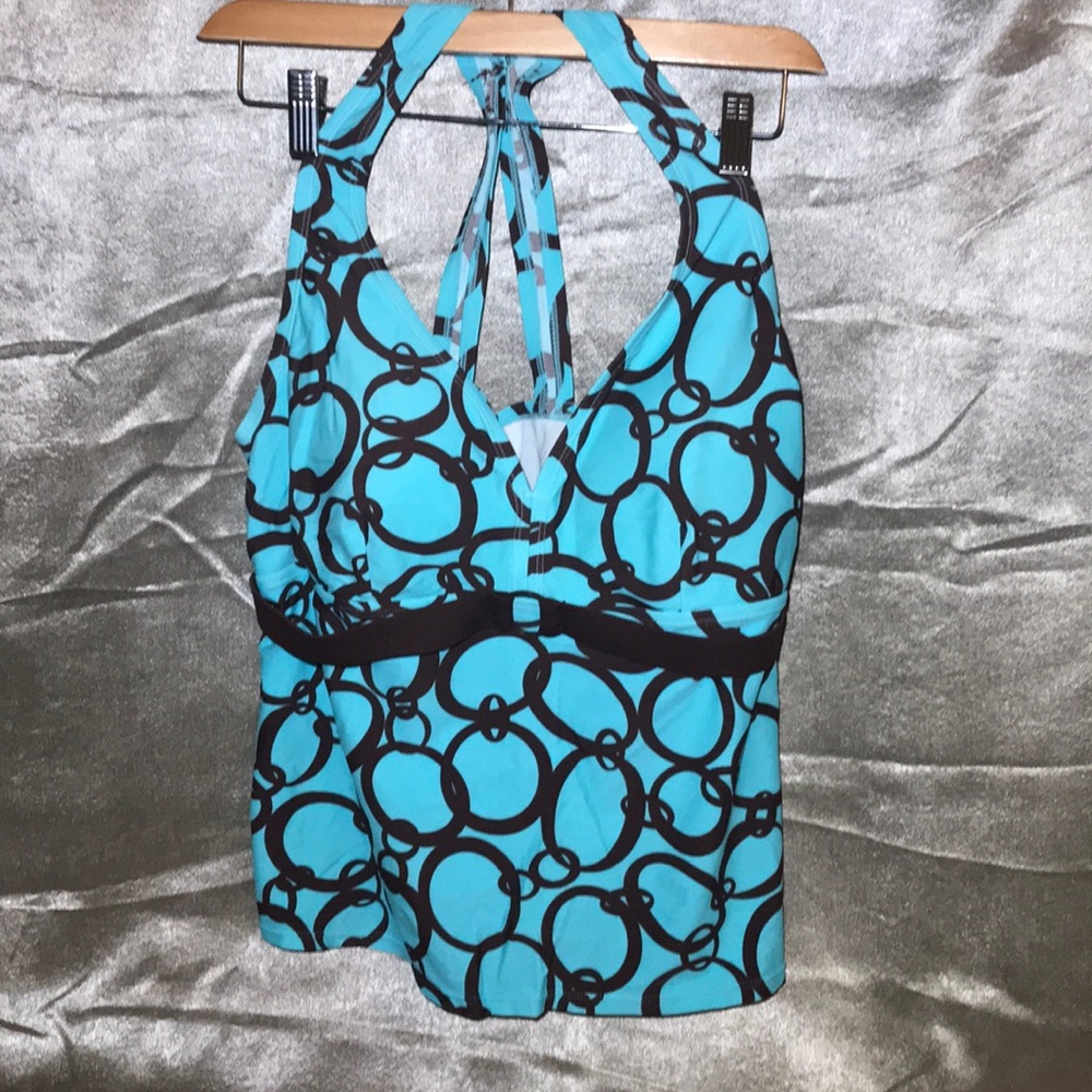 Two piece swimwear (brown and teal)